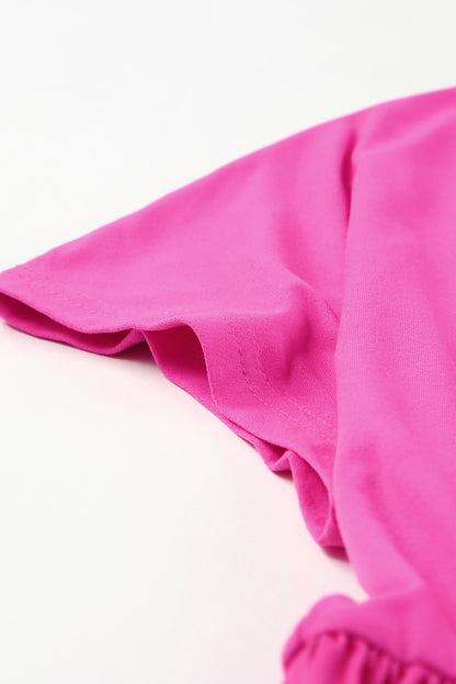 Robe t-shirt décontractée à pois contrastés et poches 