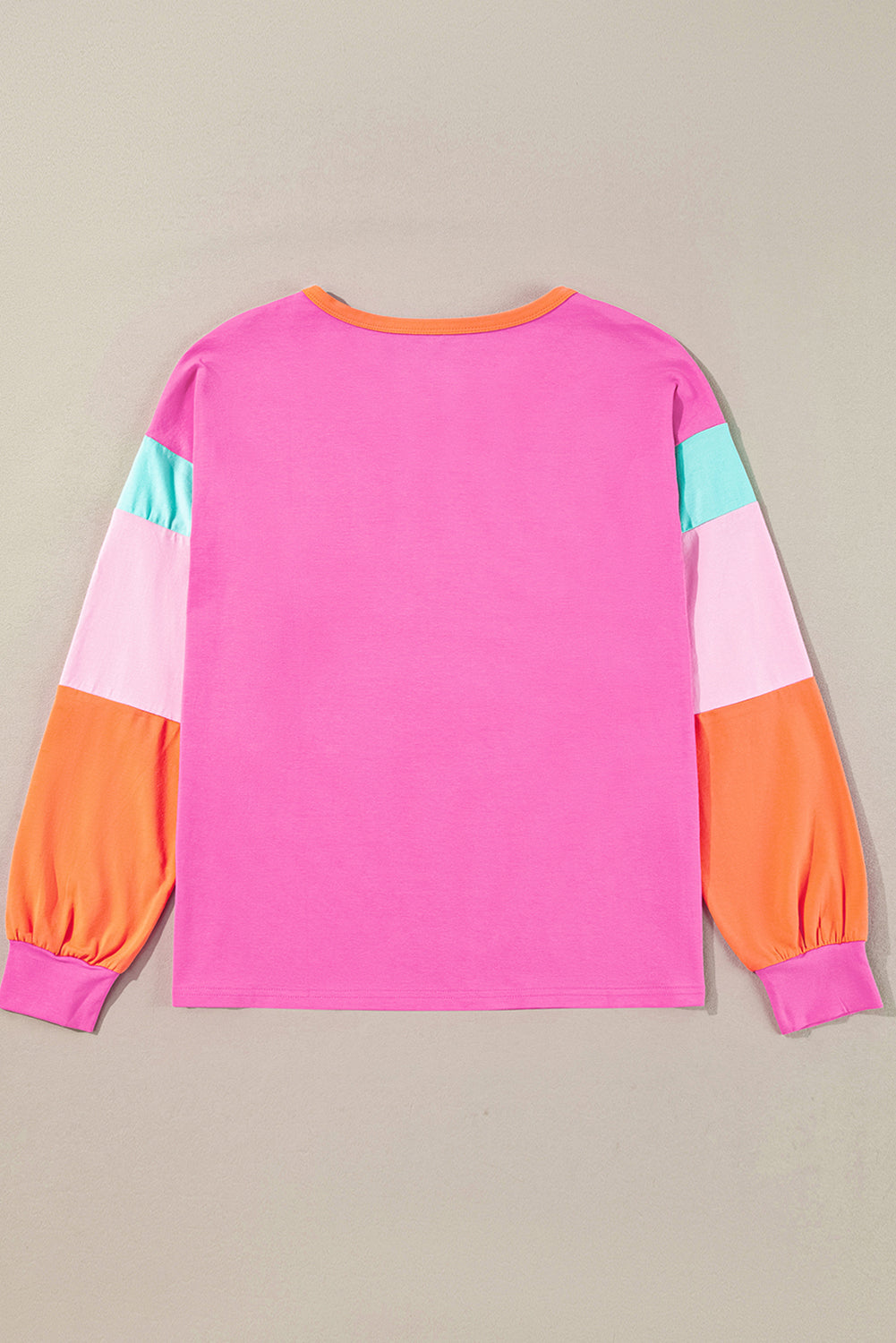 Haut à manches longues en chenille rouge rose avec patchs MERRY Christmas