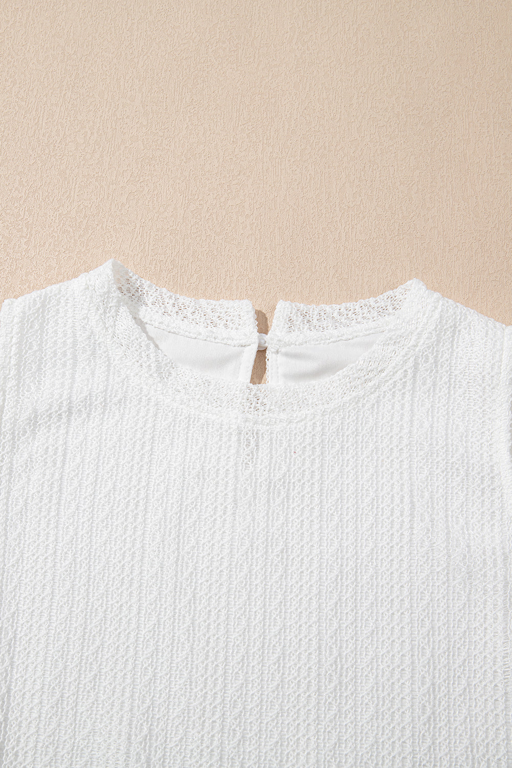 Ensemble débardeur en tricot texturé beige et short à cordon de serrage