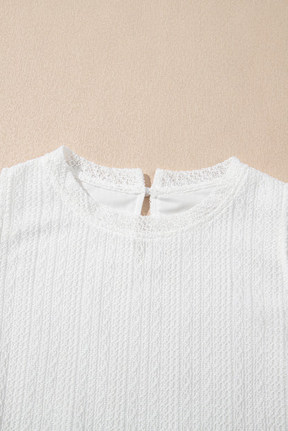 Ensemble débardeur en tricot texturé beige et short à cordon de serrage