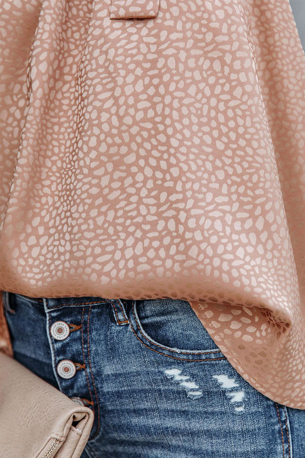 Débardeur léopard sans manches à col montant et lien 