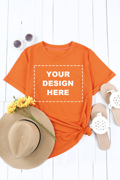 Blank Apparel - T-shirt ras du cou kaki uni personnalisé