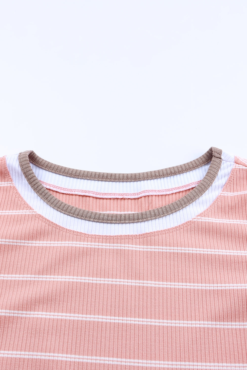 Pull rayé en tricot côtelé à poignets color block