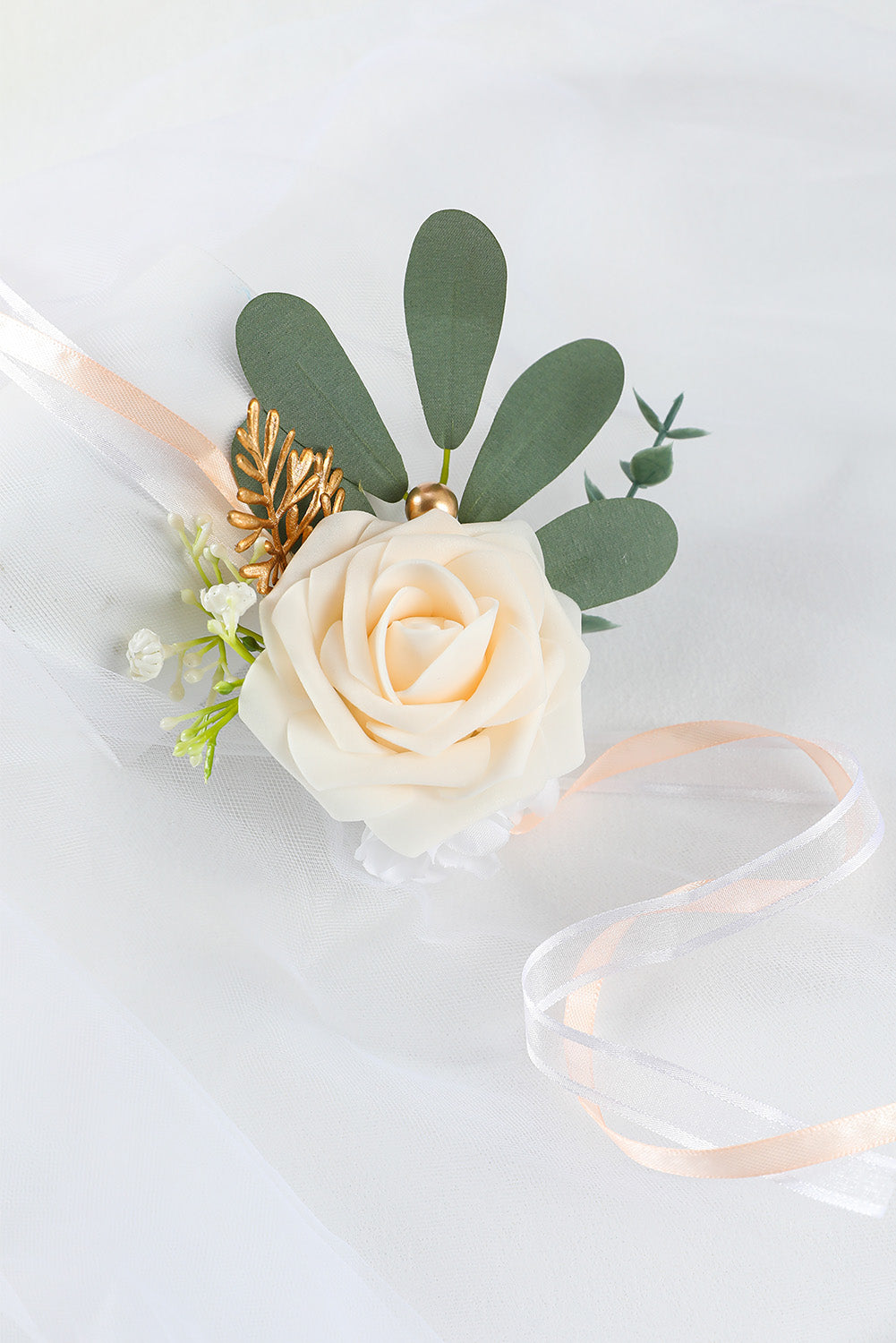 Alloy Flower Ribbon Tie Wedding Bracelet