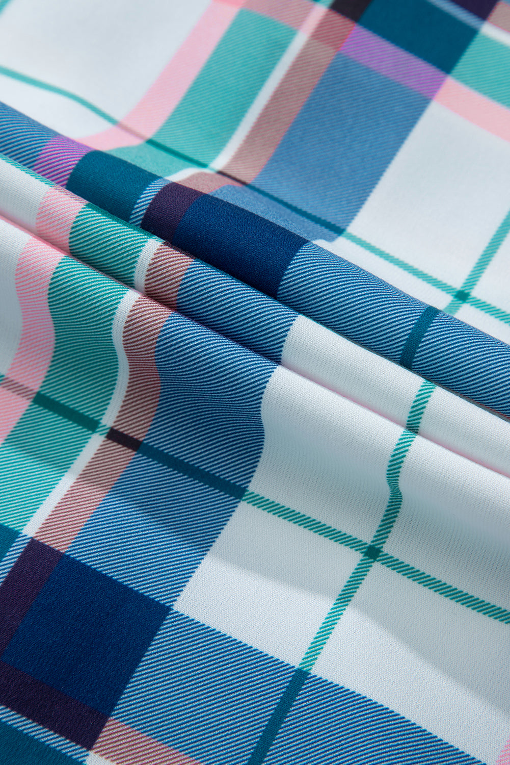 Ensemble 2 pièces chemise et short à carreaux bleus