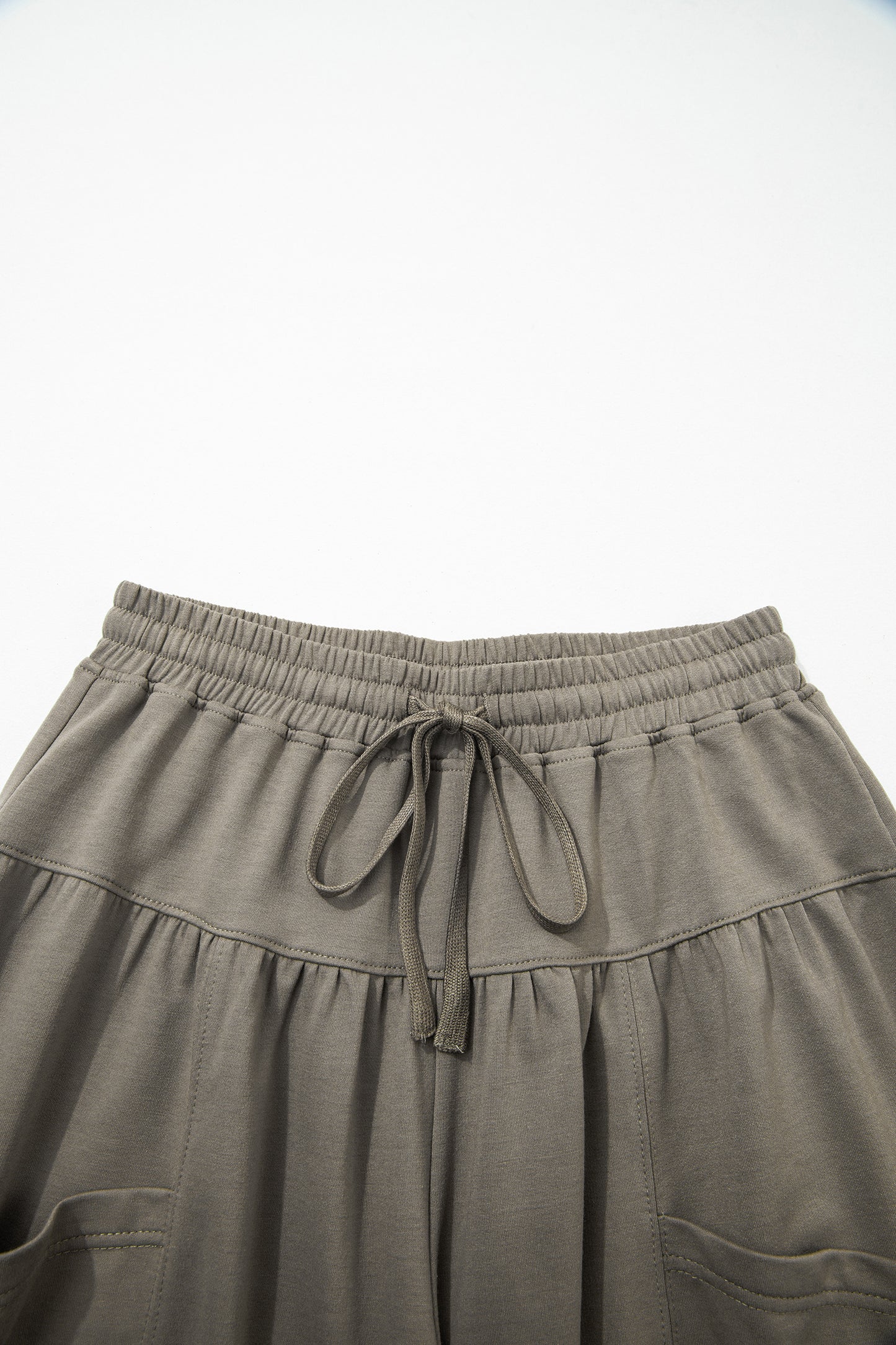 Seagrass Elastic Waist Drawstring Wide Leg Full Length Pants