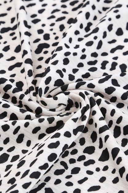 Top tipo túnica con bolsillos laterales estampados