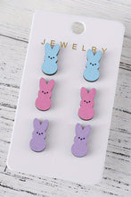 Easter Bunny Doll Wooden Earrings