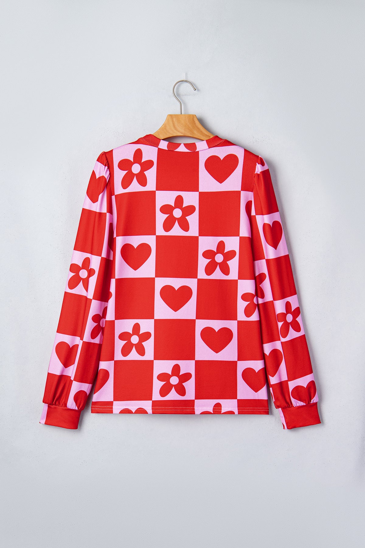 Red Dotted Heart Festive Valentine Blouse