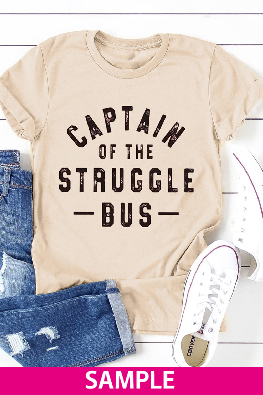 Blank Apparel - T-shirt ras du cou kaki uni personnalisé