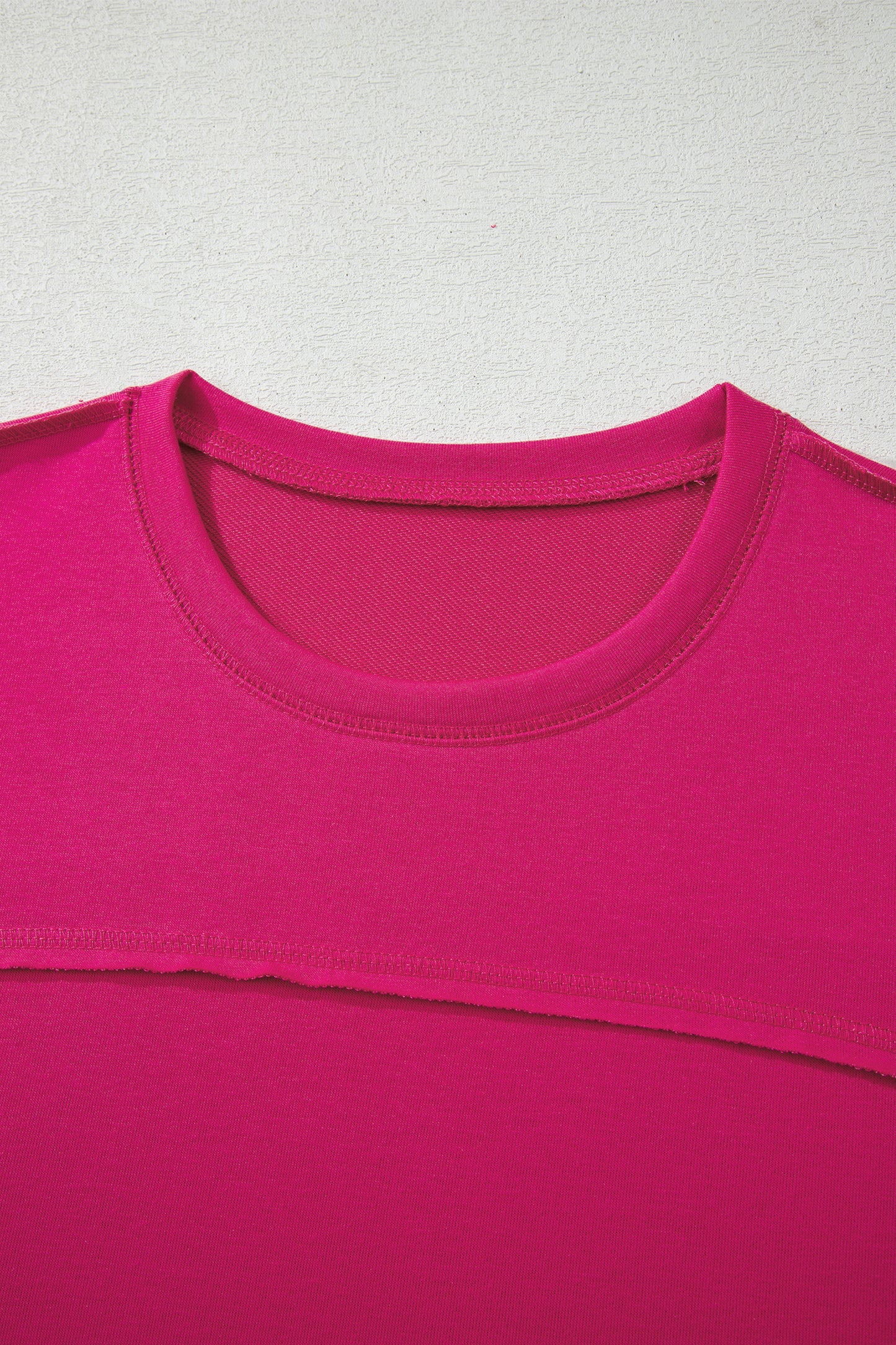 Rose Red Drop Shoulder Boxy Tee and Barrel Pants Set