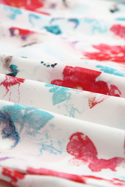 Chemisier à smocks fleuri Cakewalk