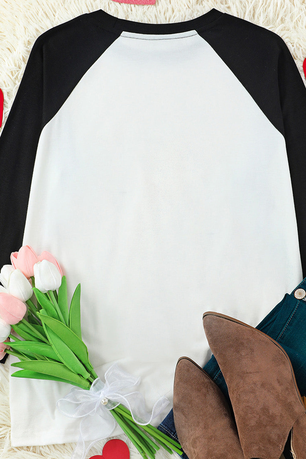 Haut raglan à motif flocons de neige et sapin de Noël