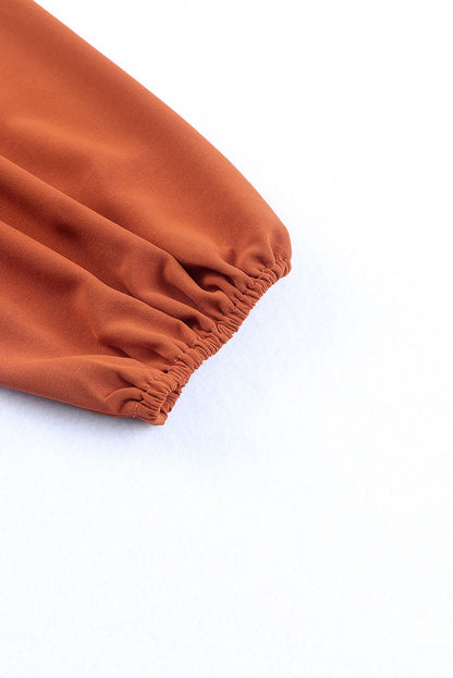 Chemisier boutonné à volants et à col en V