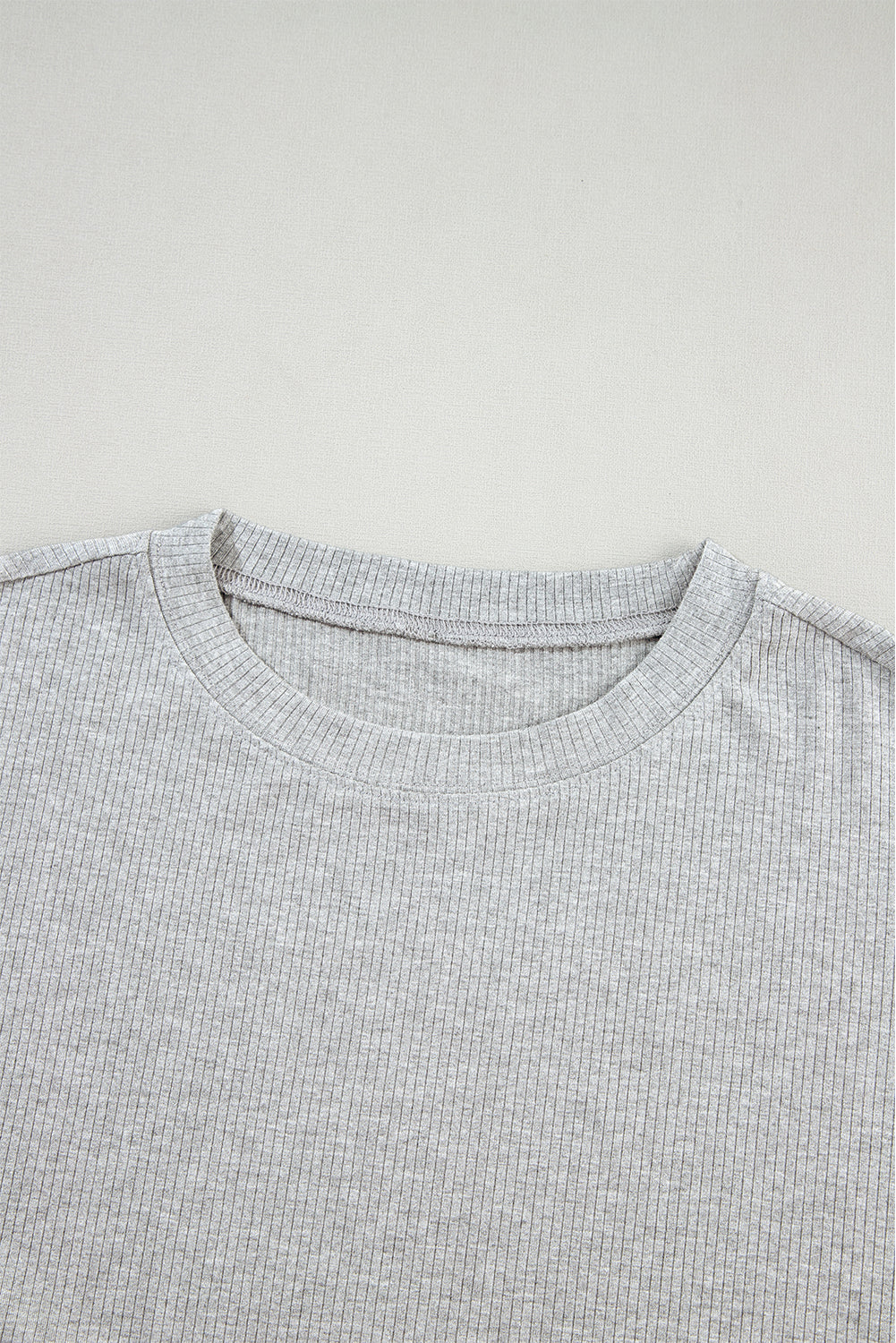 Ensemble tunique ample gris clair uni et short slim