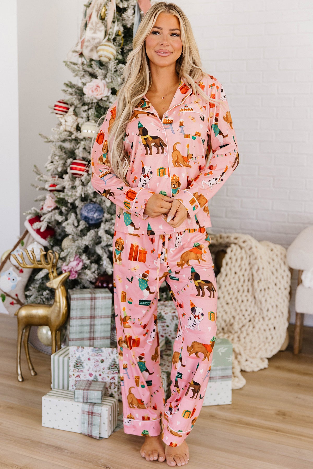 Pink Abstract Dog Lounge Set