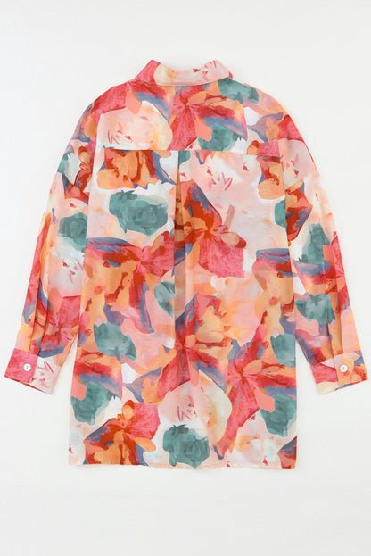 Camisa holgada con estampado floral