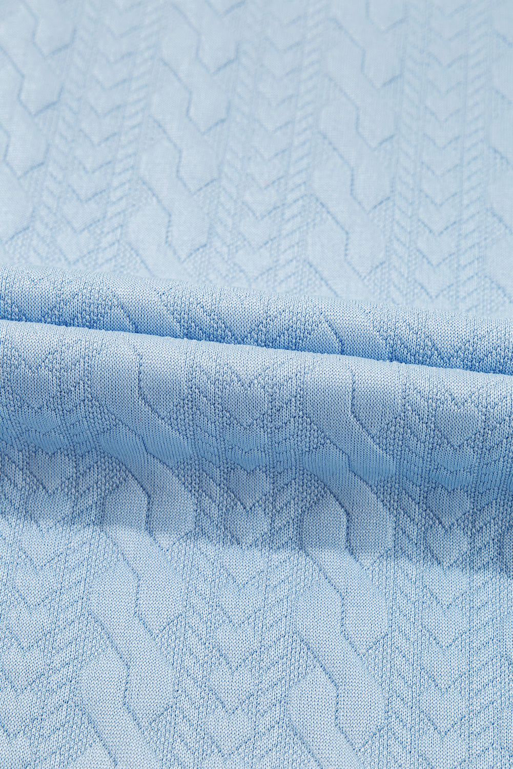 Ensemble débardeur et pantalon taille haute à bordures colorblock texturées bleu Beau