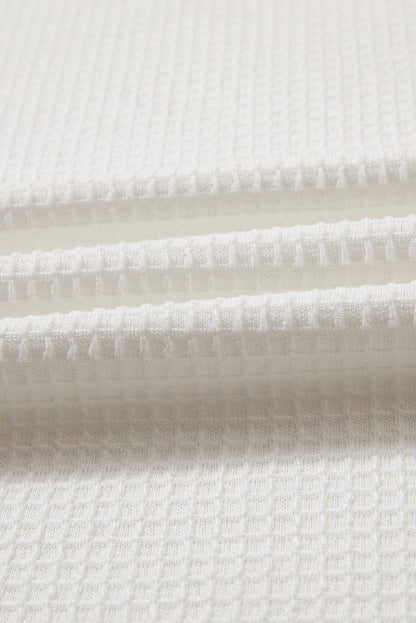 Ensemble t-shirt texturé décontracté blanc et short à cordon