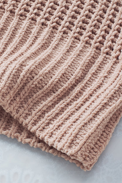 Cardigan tricoté kaki boutonné sur le devant à épaules tombantes