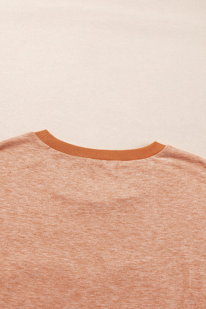 Haut dolman texturé à patch cœur et clous dorés du désert