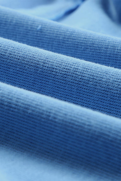 Sweat à capuche décontracté à boutons et bordures patchwork unies 