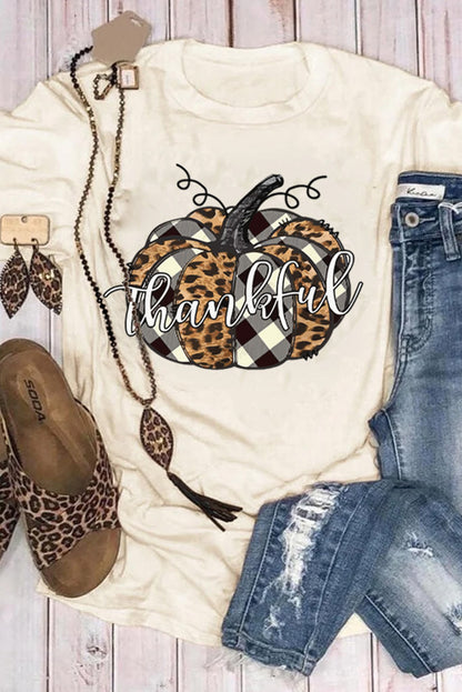 T-shirt à manches courtes avec imprimé floral et motif dinde