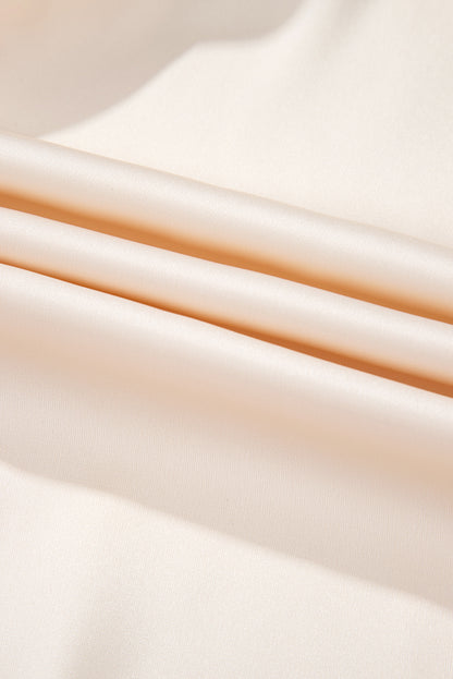 Mini-robe ample à volants superposés et manches bouffantes, couleur abricot