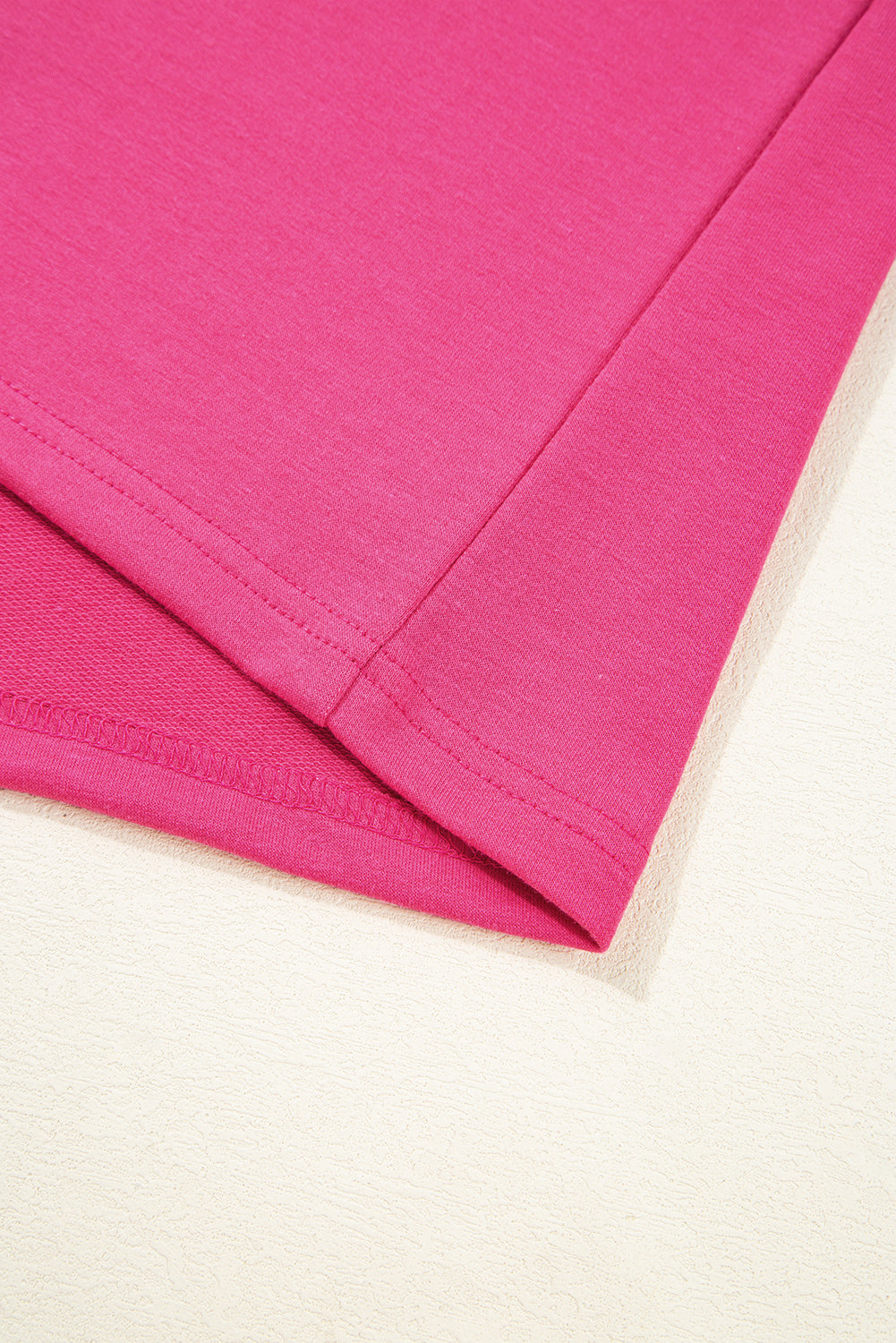 Rose Red Vibrant Striped Detail Athleisure 2pcs Short Set