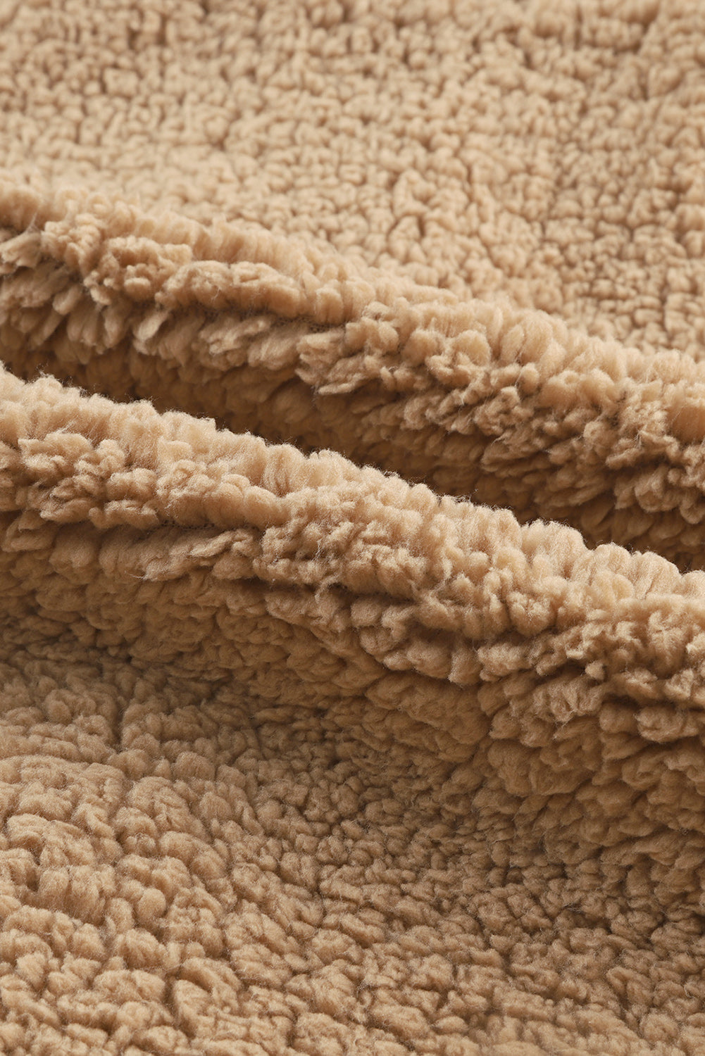 Green Snap Button Pocketed Sherpa Vest Jacket