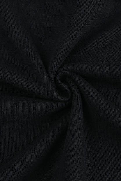 Sweat à capuche décontracté à boutons et bordures patchwork unies 