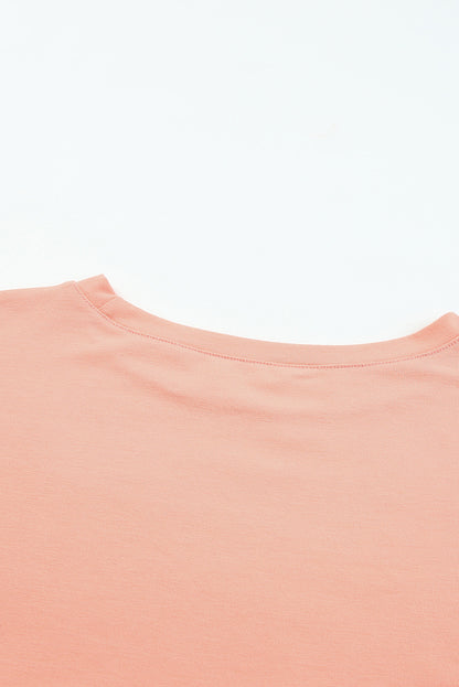 Chemisier à col rond et manches bouffantes 