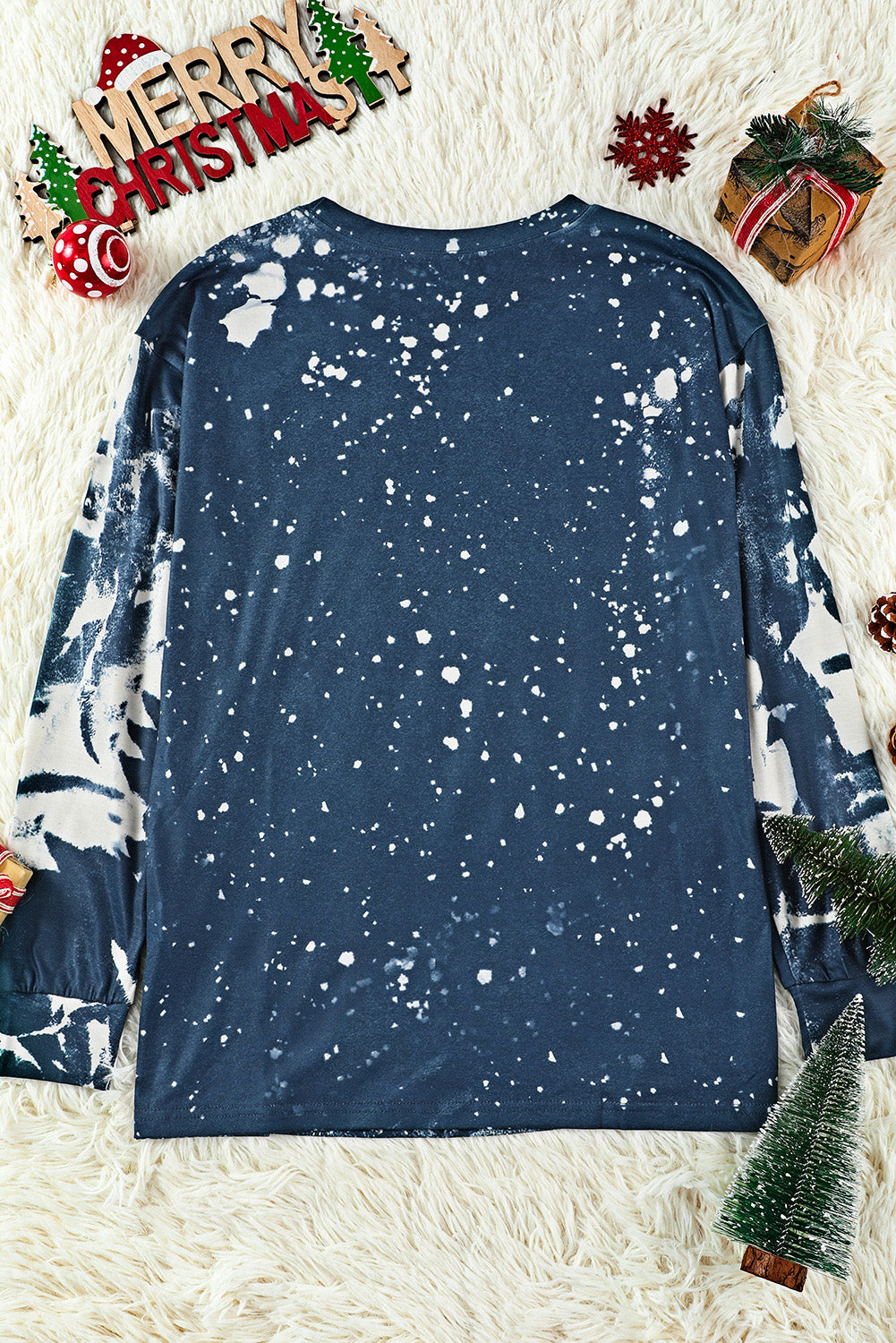 Multicolor Vintage Bleached Burning Vibe Pullover