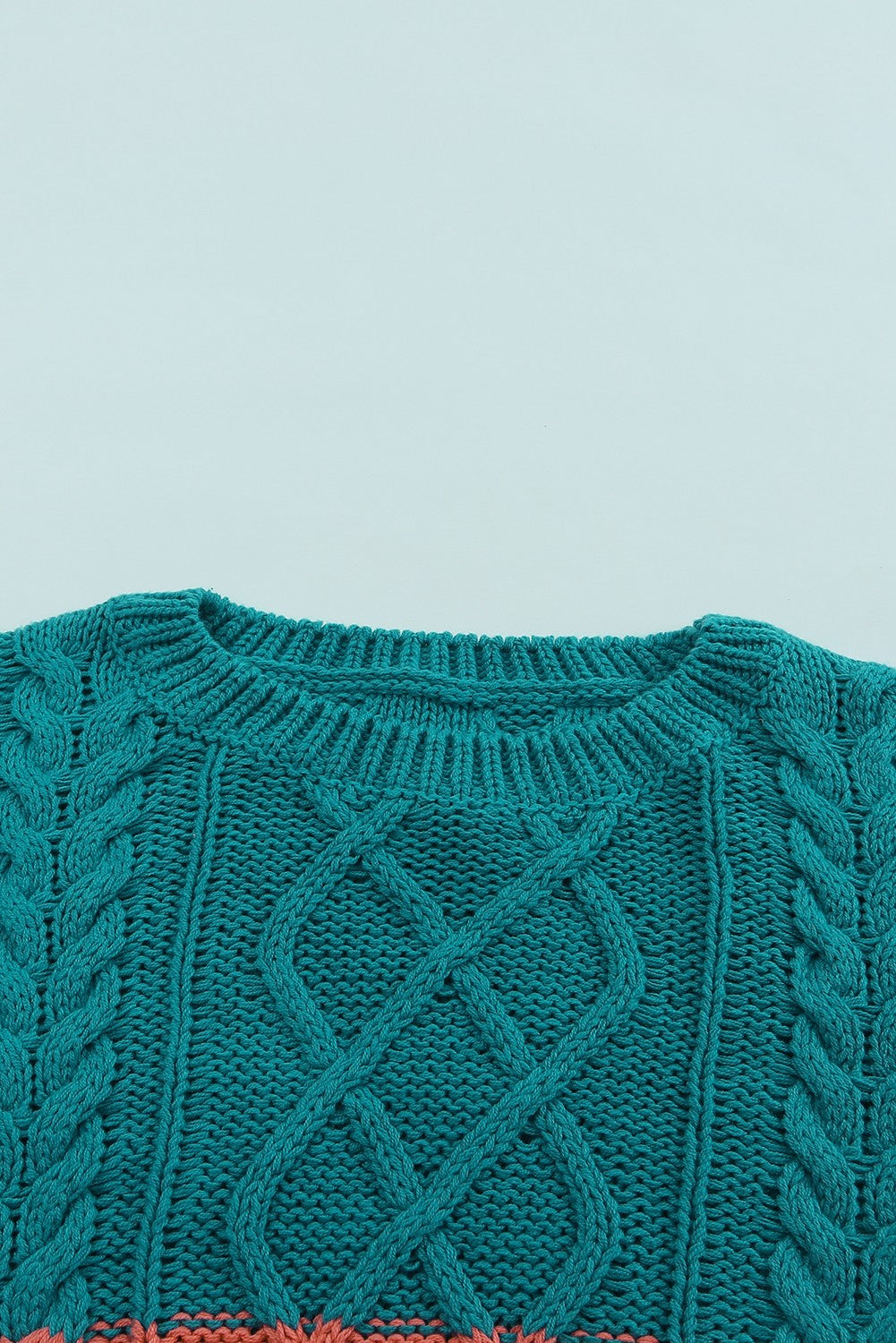 Suéter tipo jersey de punto texturizado con bloques de color a rayas 