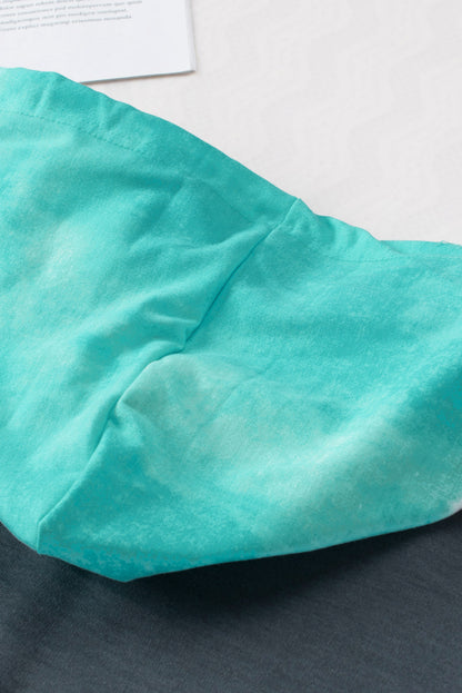 Sudadera con capucha de talla grande con bloques de color degradado azul