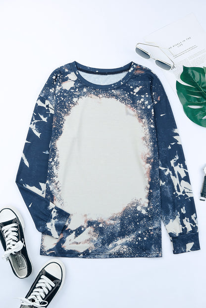 Multicolor Vintage Bleached Burning Vibe Pullover