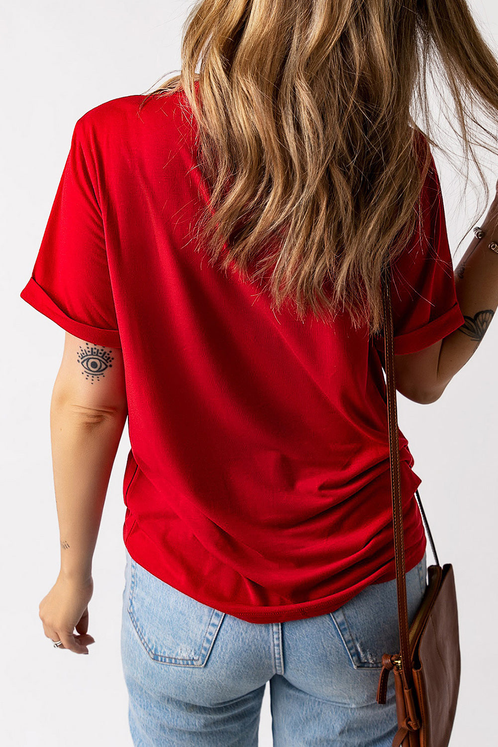 T-shirt ras du cou imprimé Casse-Noisette rouge scintillant