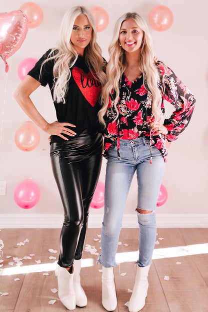 T-shirt à manches courtes avec imprimé graphique Santa Squad