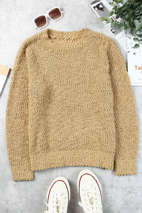 Porncorn Drop Shoulder Pullover Knit Sweater