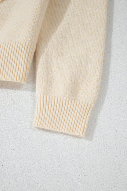 Cardigan en maille ample à col en V et nœud papillon sur le devant Jet Stream