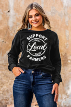 Support Local Farmers Print Long Sleeve Sweatshirt