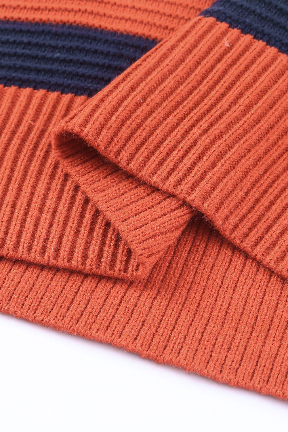 Pull rayé à épaules boutonnées et épaules tombantes 