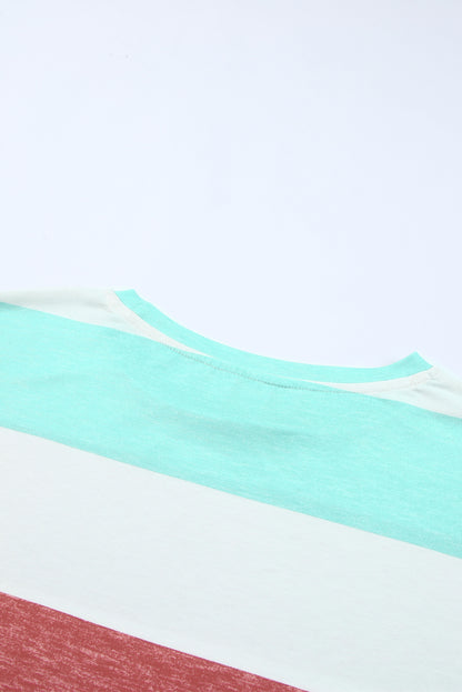 Top tipo jersey con bloques de color de talla grande