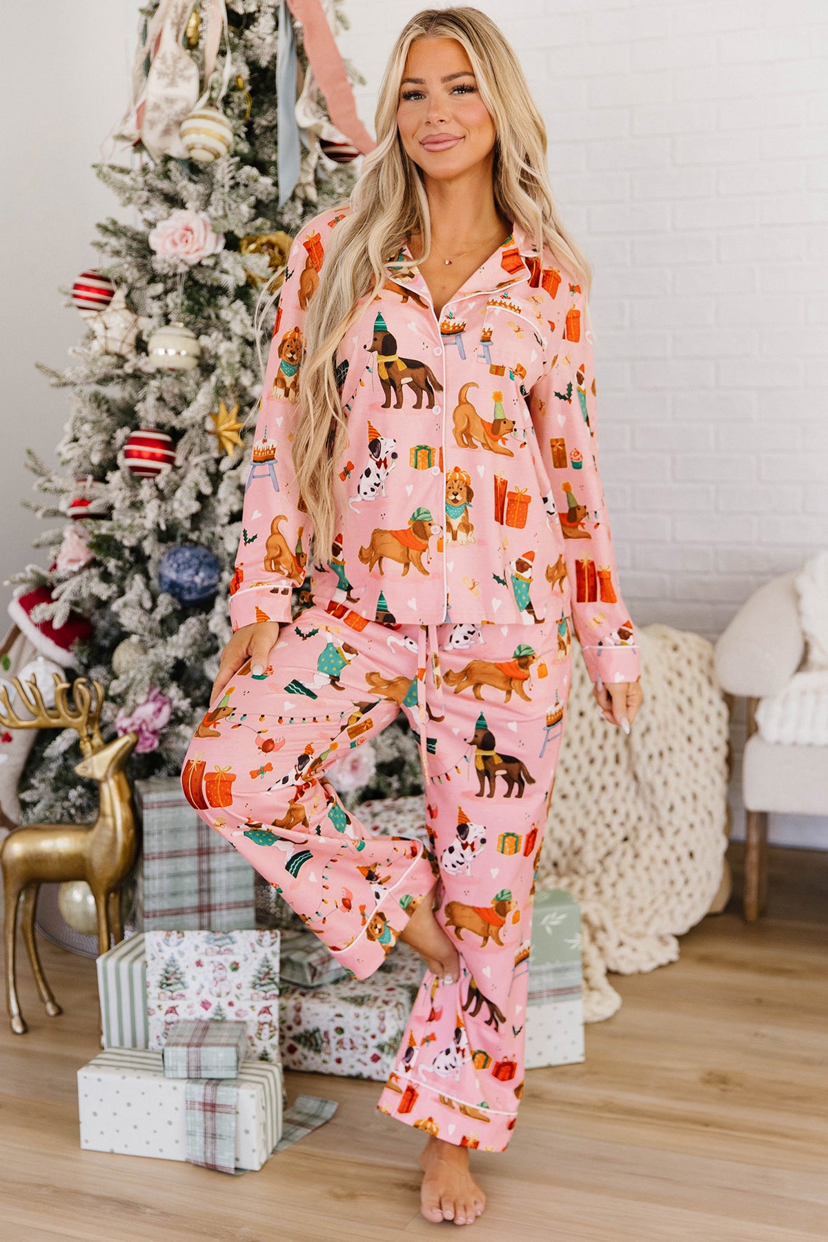 Pink Abstract Dog Lounge Set
