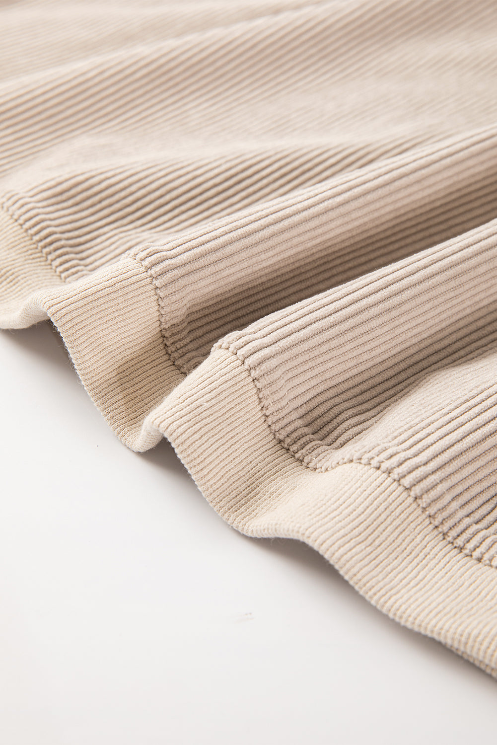 Sweat-shirt oversize en velours côtelé gris fumé