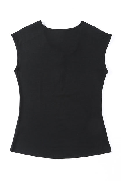 T-shirt à manches courtes et col zippé avec dentelle