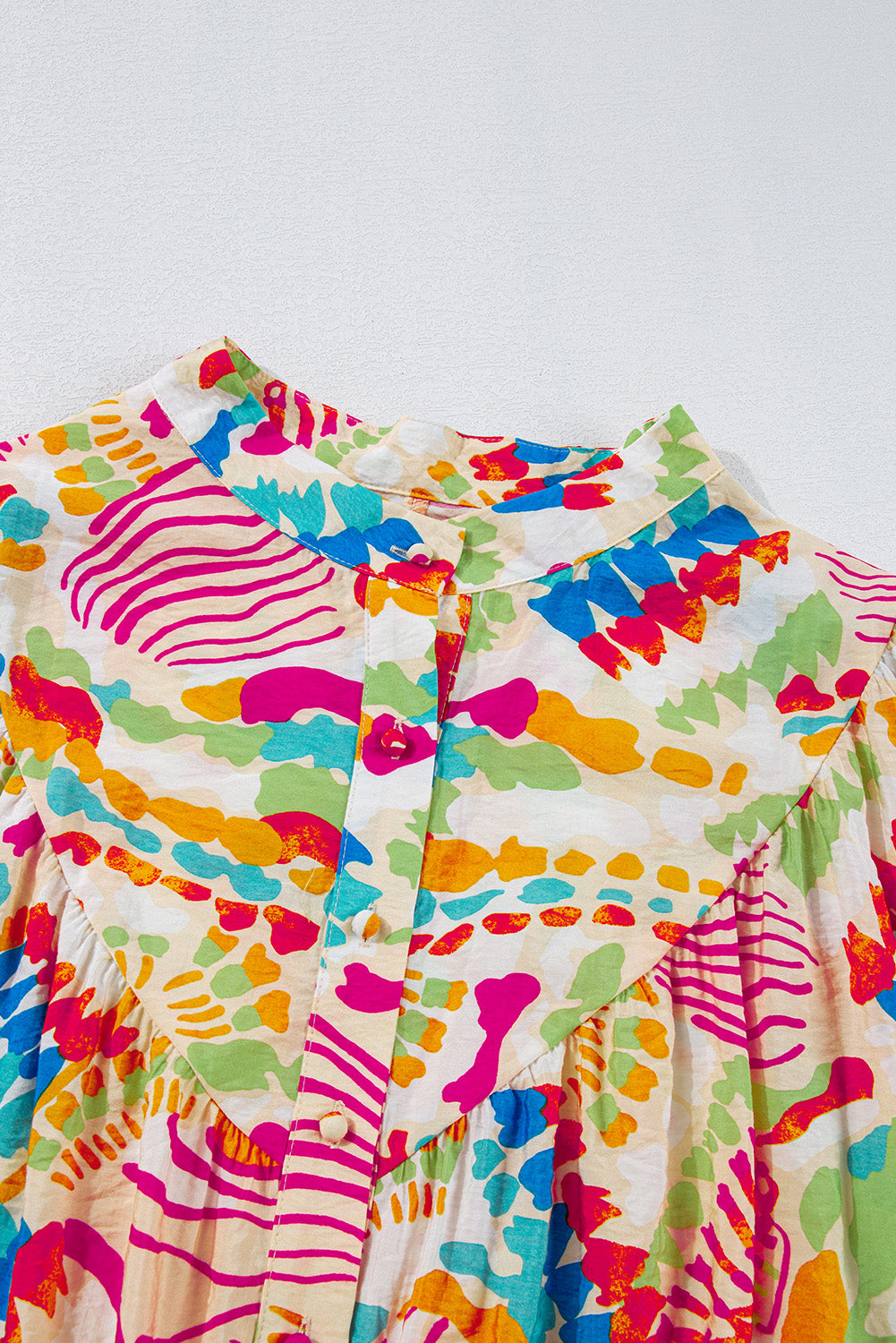 Chemise oversize orange à imprimé abstrait