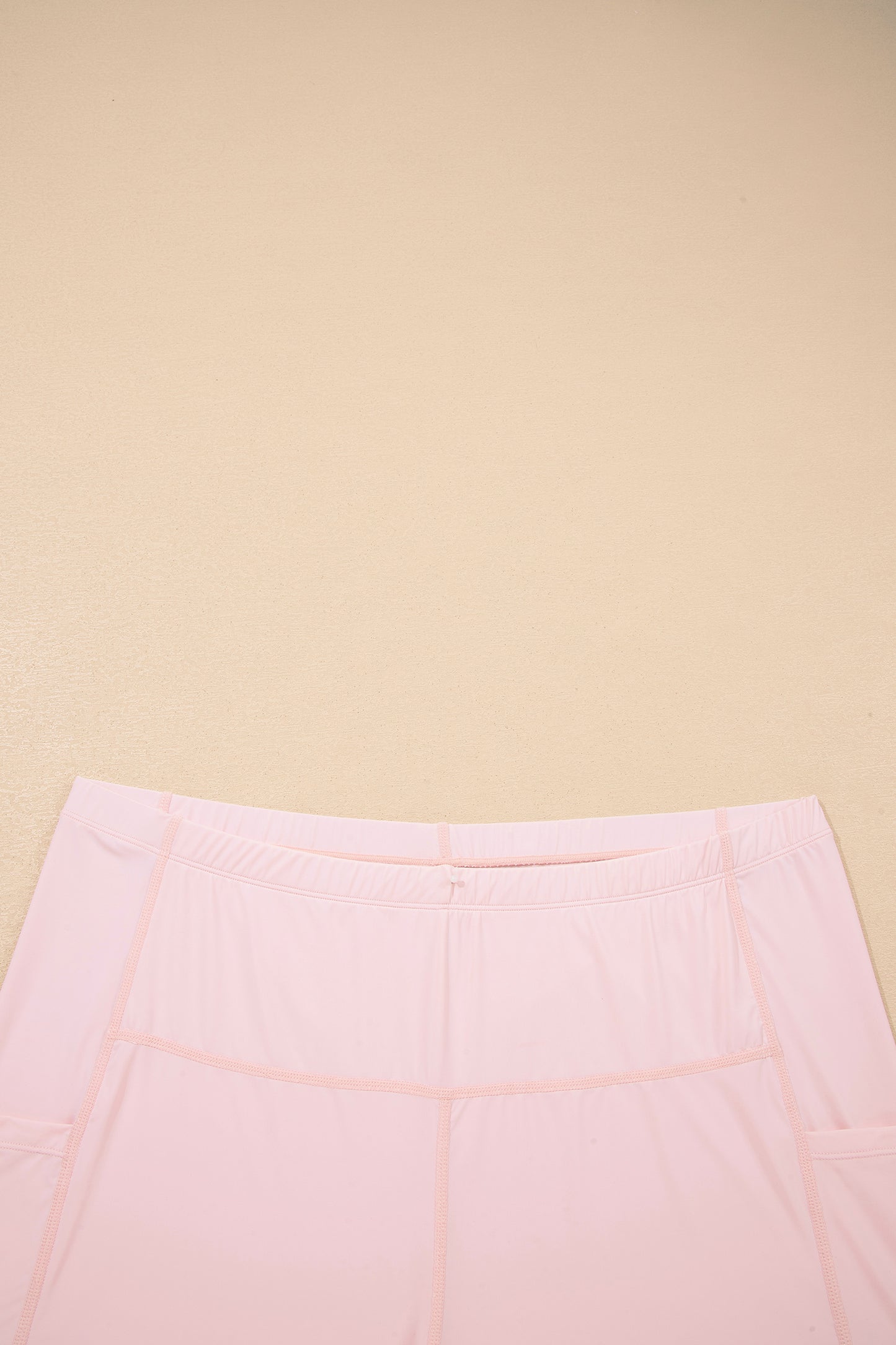Pink Plus Size Build-in Shorts Sleeveless Dress With Short Two Piece Set