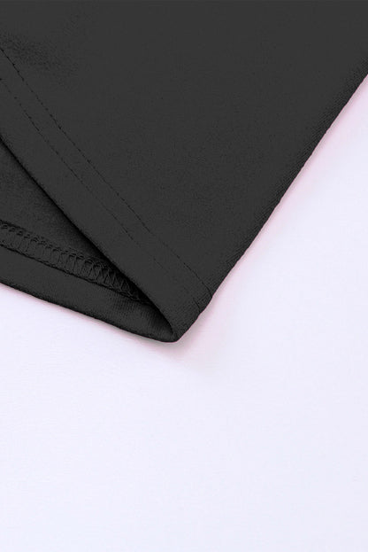 Robe t-shirt à manches courtes et imprimé léopard contrasté avec fentes 