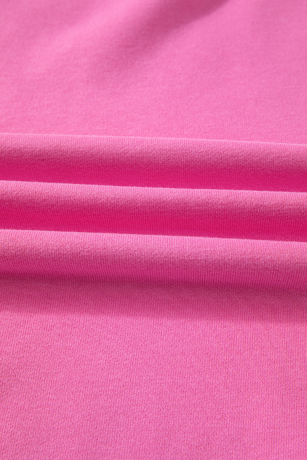 Sweat-shirt uni Bonbon à col rond et ourlet haut-bas